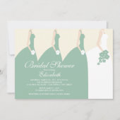 Groene Bridesmaids Bridal Shower Uitnodiging (Voorkant)