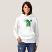 Groene brief Y Hoodie (Voorkant volledig)