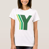 Groene brief Y T-shirt (Voorkant)