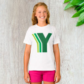 Groene brief Y T-shirt