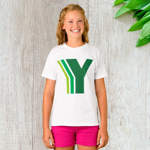Groene brief Y T-shirt