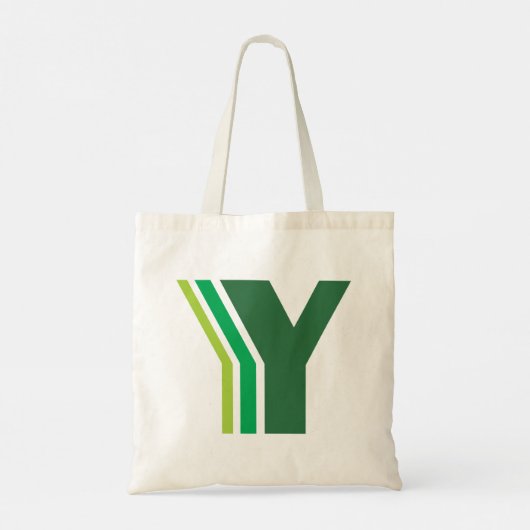Groene brief Y Tote Bag (Achterkant)