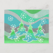 Groene briefkaart winterbomen (Voorkant)