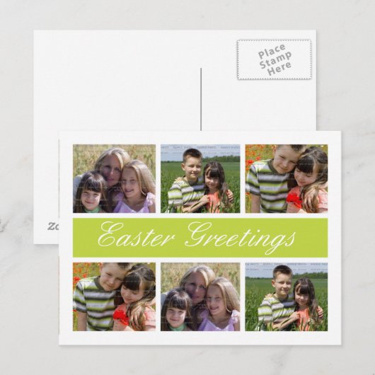 Groene Briefkaarten | van Pasen van de foto (Voorkant / Achterkant)