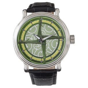 Groene Brigid's Cross op Green Horloge