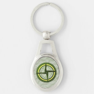 Groene Brigid's Cross op Green Sleutelhanger