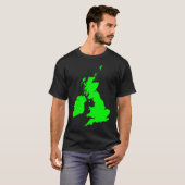 Groene Britse eilanden T-shirt (Voorkant volledig)