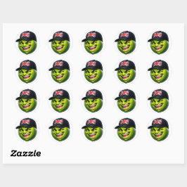 Groene Britse Union Jack Fun sticker