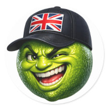 Groene Britse Union Jack Fun sticker