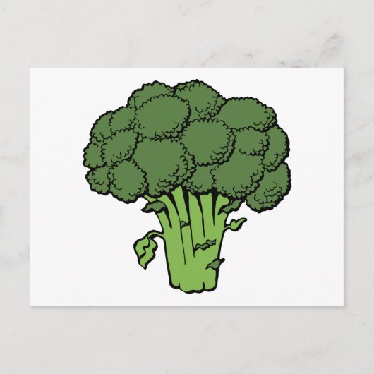 Groene broccoli briefkaart (Voorkant)