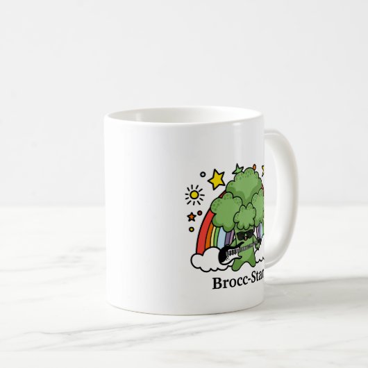 Groene Broccoli Broccoli, rockster Koffiemok (Voorkant rechts)