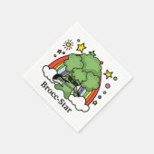 Groene Broccoli Broccoli, rockster Servet (Hoek)