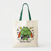 Groene Broccoli Broccoli, rockster Tote Bag (Voorkant)