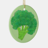 Groene Broccoli Bunch Gardening Vegetable Foodie Keramisch Ornament (Rechts)