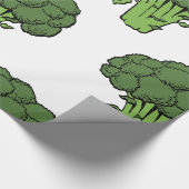 Groene broccoli cadeaupapier (Hoek)