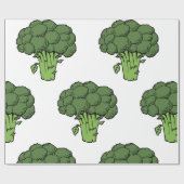Groene broccoli cadeaupapier (Vlak)