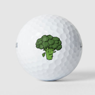 Groene broccoli golfballen
