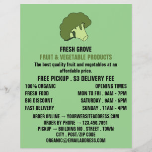 Groene Broccoli, Greengrocers Adverteren Flyer