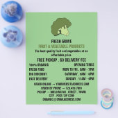 Groene Broccoli, Greengrocers Adverteren Flyer (Enkel)