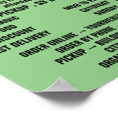 Groene broccoli, groenteboeren Adverteren Poster (Hoek)