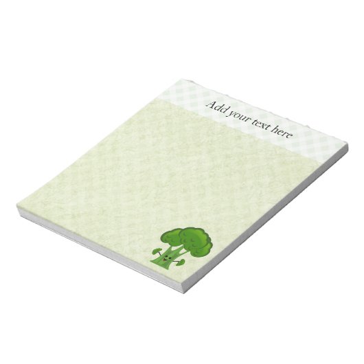 Groene broccoli notitieblok (Linkerzijde)
