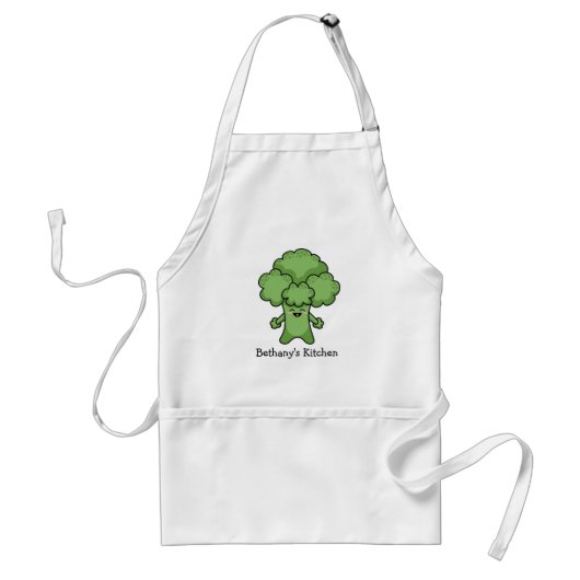 Groene Broccoli Persoonlijk Volwassenen Schort (Voorkant)