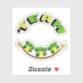 Groene broccoli sticker (Vel)