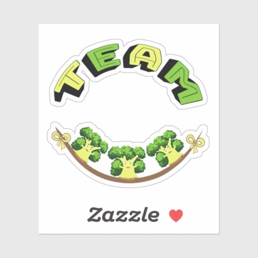 Groene broccoli sticker (Vel)
