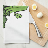 Groene broccoli theedoek (Quarter Fold)