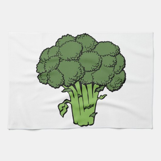 Groene broccoli theedoek (Horizontaal)