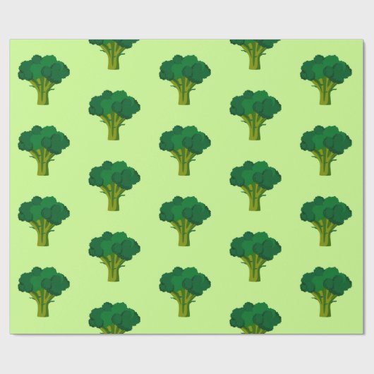 Groene Broccoli Vegetable Healthy Eating Veggie Cadeaupapier (Vlak)