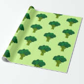 Groene Broccoli Vegetable Healthy Eating Veggie Cadeaupapier (Uitgerold)
