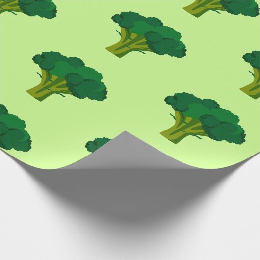 Groene Broccoli Vegetable Healthy Eating Veggie Cadeaupapier (Hoek)