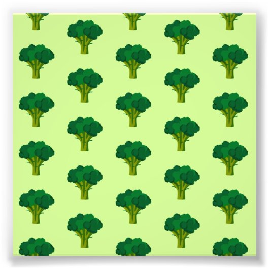 Groene Broccoli Vegetable Healthy Eating Veggie Foto Afdruk (Voorkant)