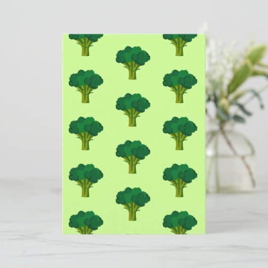 Groene Broccoli Vegetable Healthy Eating Veggie Kaart (Staand voorkant)