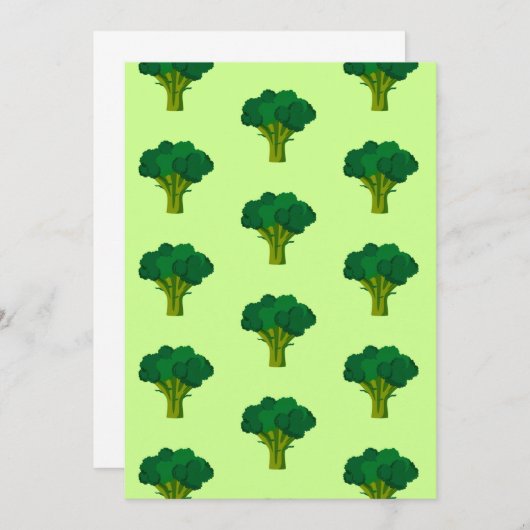 Groene Broccoli Vegetable Healthy Eating Veggie Kaart (Voorkant / Achterkant)