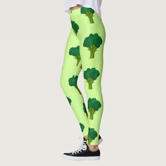 Groene Broccoli Vegetable Healthy Eating Veggie Leggings (Links)