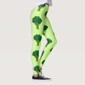 Groene Broccoli Vegetable Healthy Eating Veggie Leggings (Rechts)