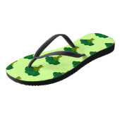 Groene Broccoli Vegetable Healthy Eating Veggie Teenslippers (Schuin)