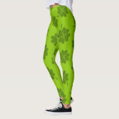 Groene broek, Klaverpatroon, St. Patrick Leggings (Links)