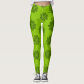 Groene broek, Klaverpatroon, St. Patrick Leggings (Voorkant)