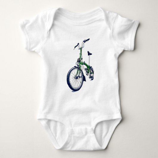 Groene Brompton-fiets Romper (Voorkant)