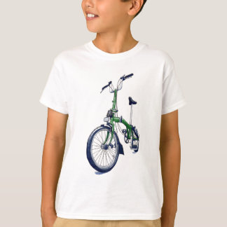 Groene Brompton-fiets T-shirt