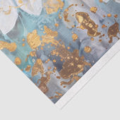 Groene Bronzen Libel Vintage Bloemen Decoupage Tissuepapier (Detail)