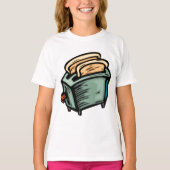 Groene broodrooster meisjes T-shirt (Voorkant)