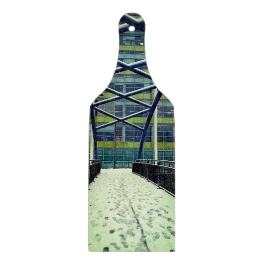 Groene brug, in de sneeuw snijplank (Voorkant)