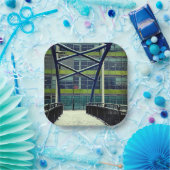 Groene brug papieren bordje (Feest)