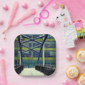 Groene brug papieren bordje (Feest)