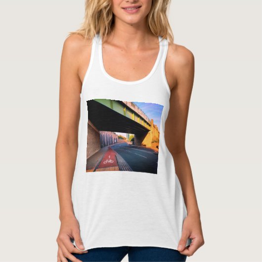 Groene brug tanktop (Voorkant)