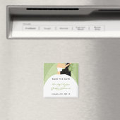 Groene bruid en bruidegom Sla de datum magneten (Insitu (Vaatwasser))